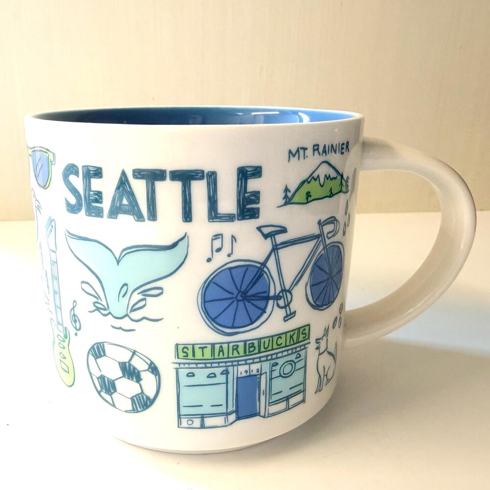 Vintage Seattle Been There Series Starbucks Coffee Tea Mug Across the Globe